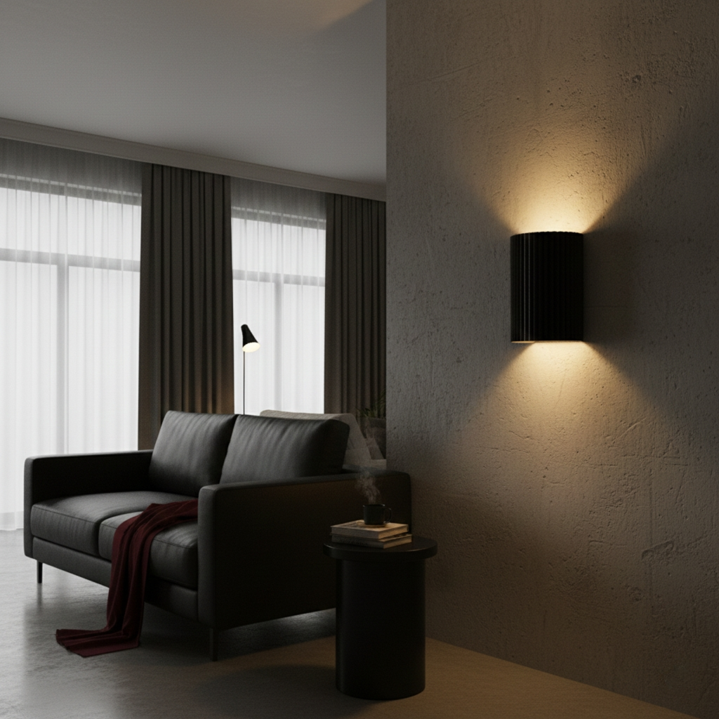Sculptural LED Wall Light | Minimalist Wall Lamp with Soft Up & Down Lighting for Elegant Ambiance