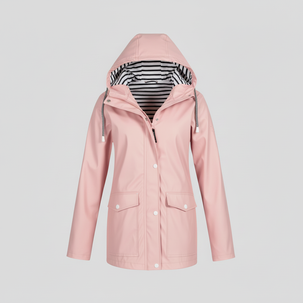 Light pink rain jacket