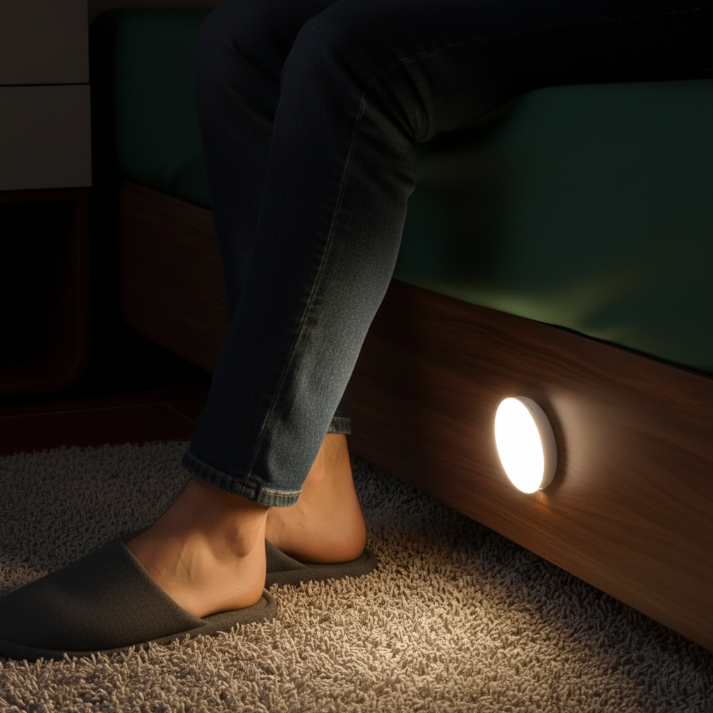 Home Essentials | Motion Sensor Night Light with Adjustable Brightness | Wireless LED for Safety and Convenience