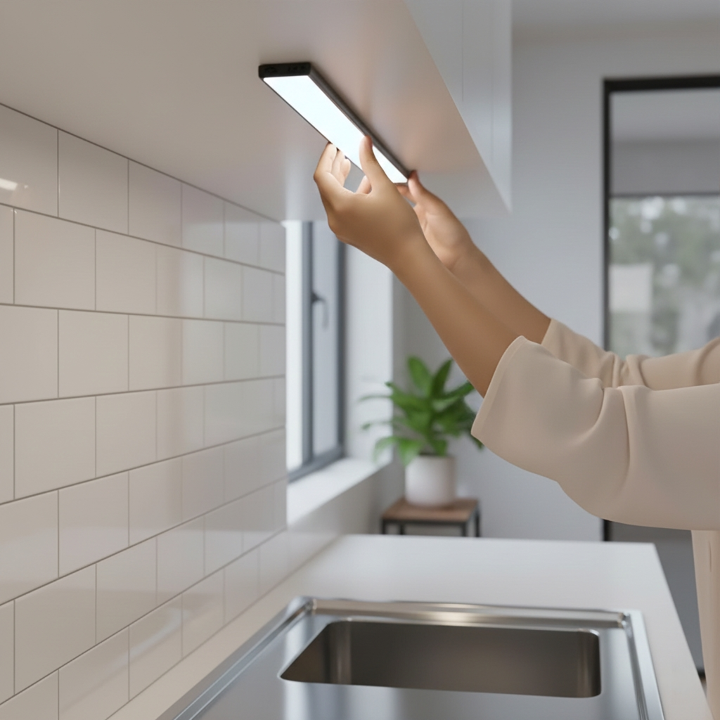 Motion Sensor LED Light | Rechargeable Wireless Design with Bright Illumination | Easy Stick-On Installation for Safety in Dark Areas