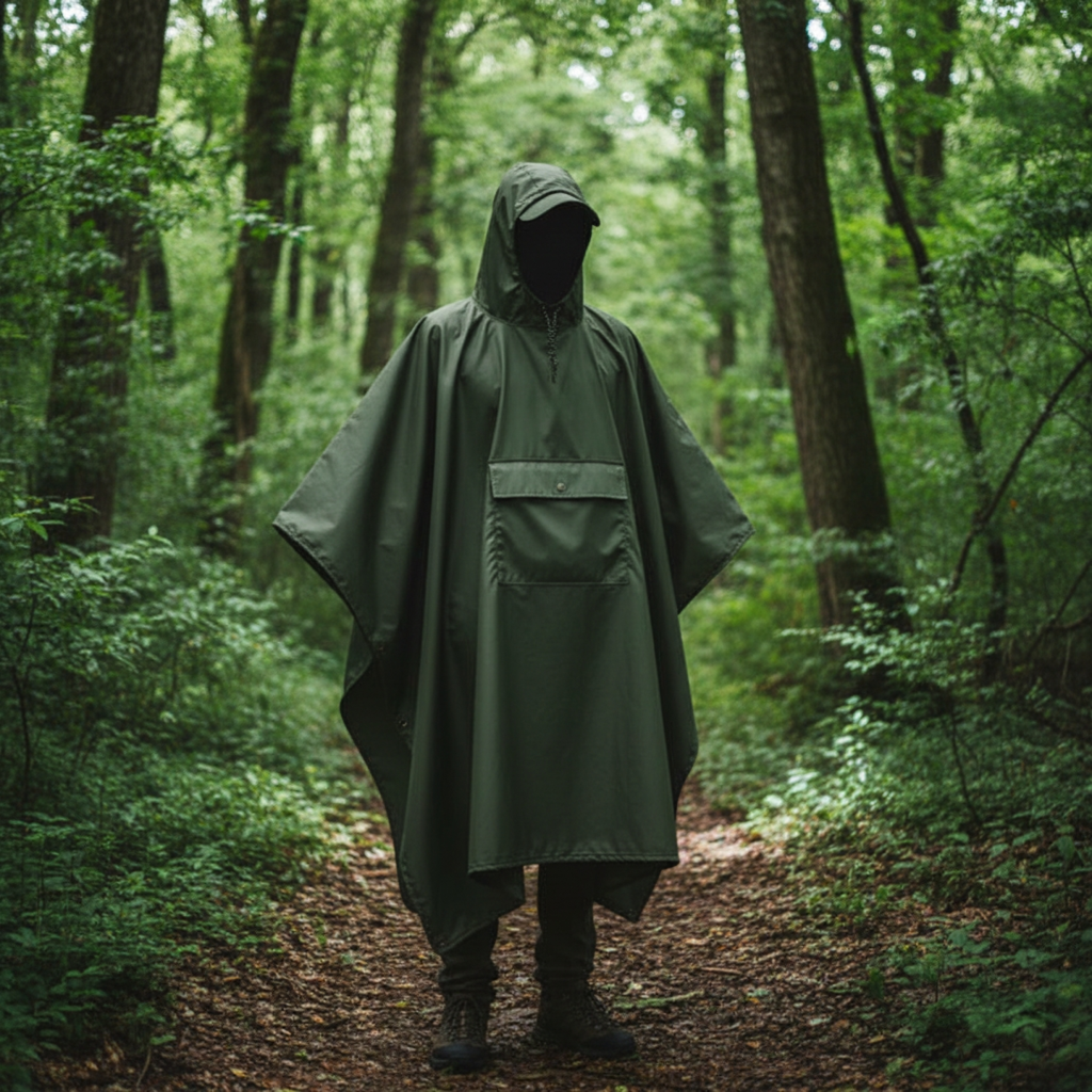 All-Terrain Poncho | Waterproof Rain Poncho with Packable Design | Lightweight Protection for Outdoor Adventures