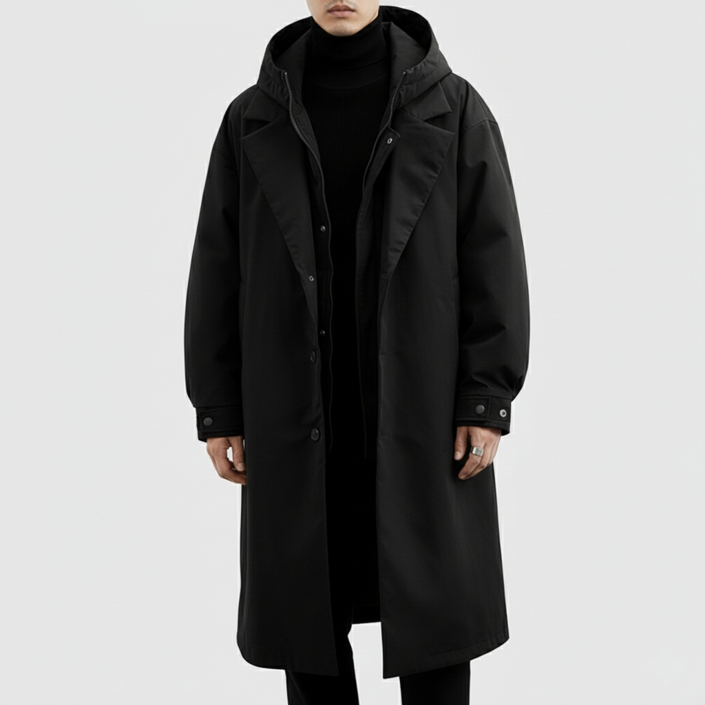 WeatherGuard | Men's Raincoat with Waterproof Fabric & Adjustable Hood for Ultimate Comfort