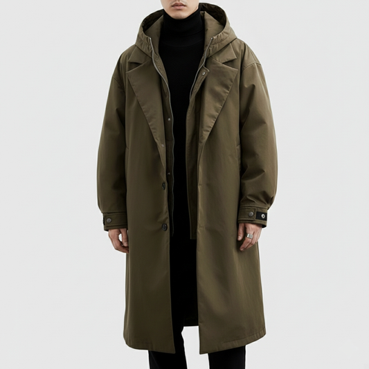 WeatherGuard | Men's Raincoat with Waterproof Fabric & Adjustable Hood for Ultimate Comfort