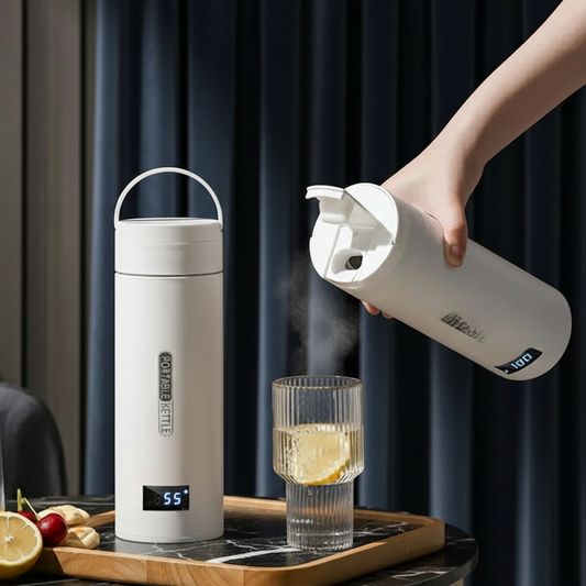 Travel Companion | Electric Travel Kettle with Intelligent Temperature Control & Double-Walled Design for Safe Brewing
