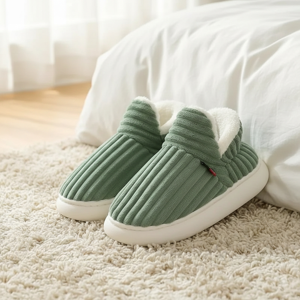 Cozy Comfort | Plush Slippers with Durable Sole | Soft, Stylish Footwear for Home and Outdoor