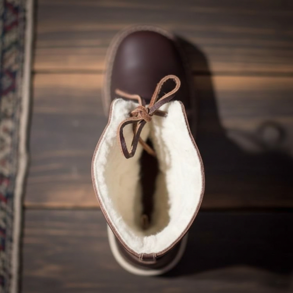 FrostStep | Women's Snow Boots with Waterproof Leather & Wool Lining for Ultimate Warmth