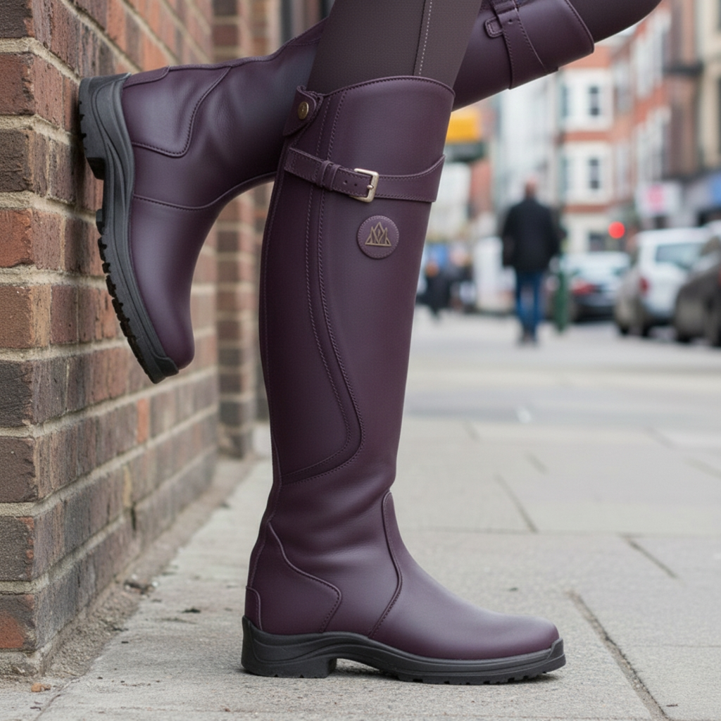 Winter Essentials | Women's Waterproof Riding Boots with Stylish Design | Durable Rubber for Cold Weather Comfort