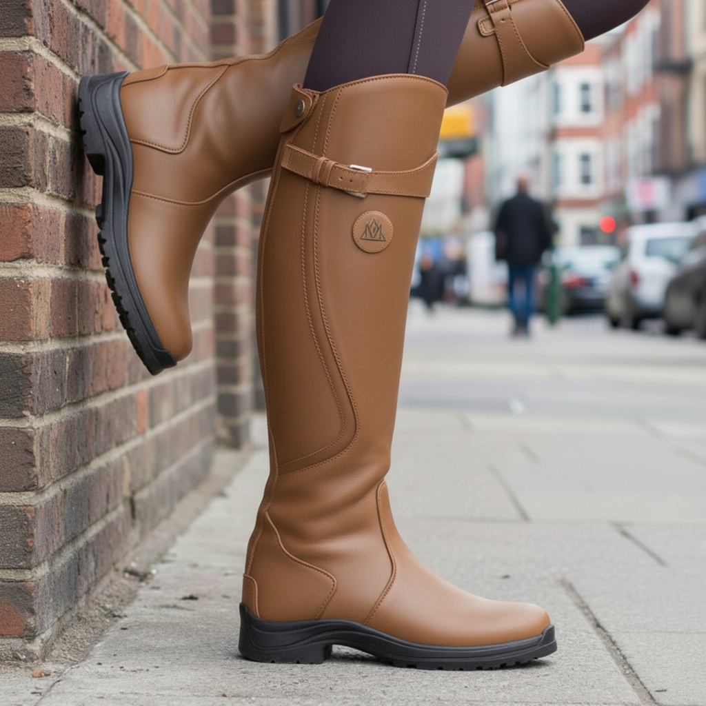 Winter Essentials | Women's Waterproof Riding Boots with Stylish Design | Durable Rubber for Cold Weather Comfort