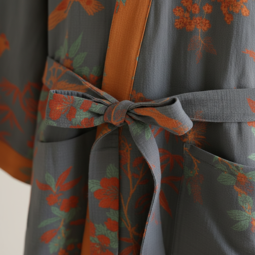 Bathrobe tie belt detail