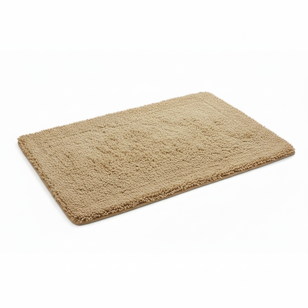 Beige bath mat
