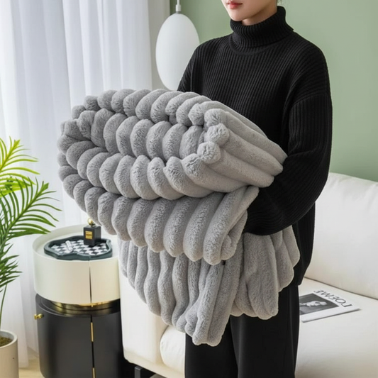 Gray with black turtleneck