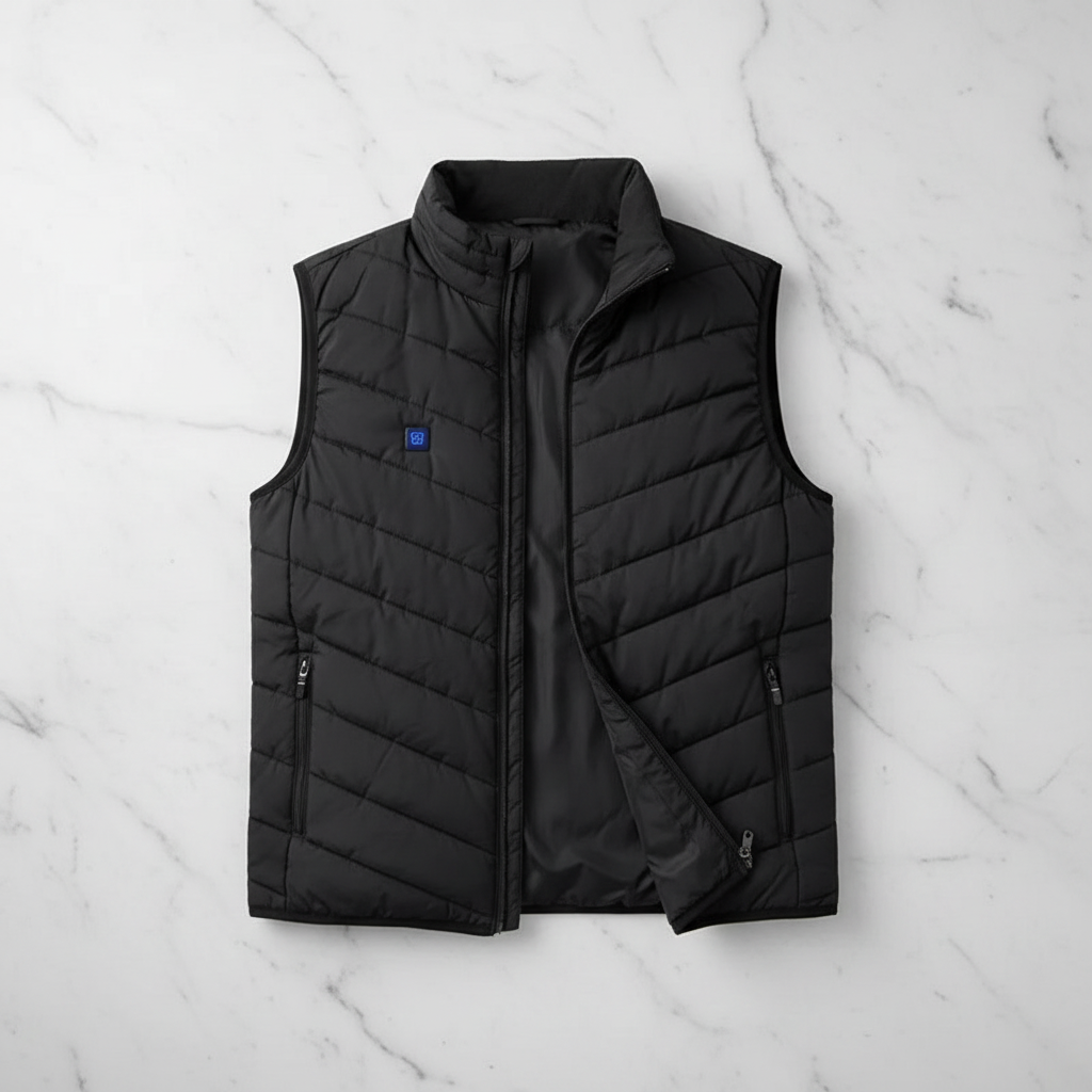 Heated Gilet Marble Background