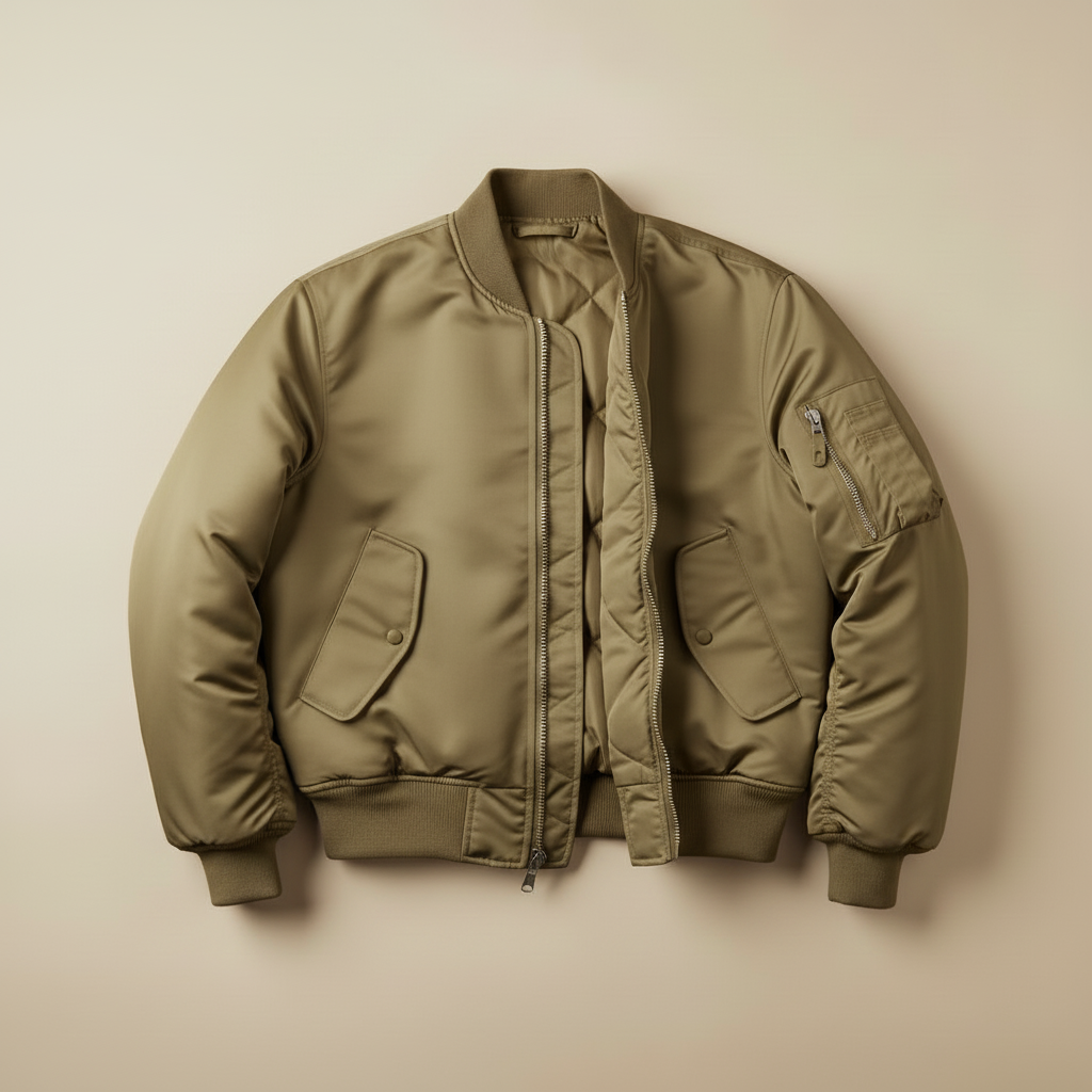 Khaki bomber jacket