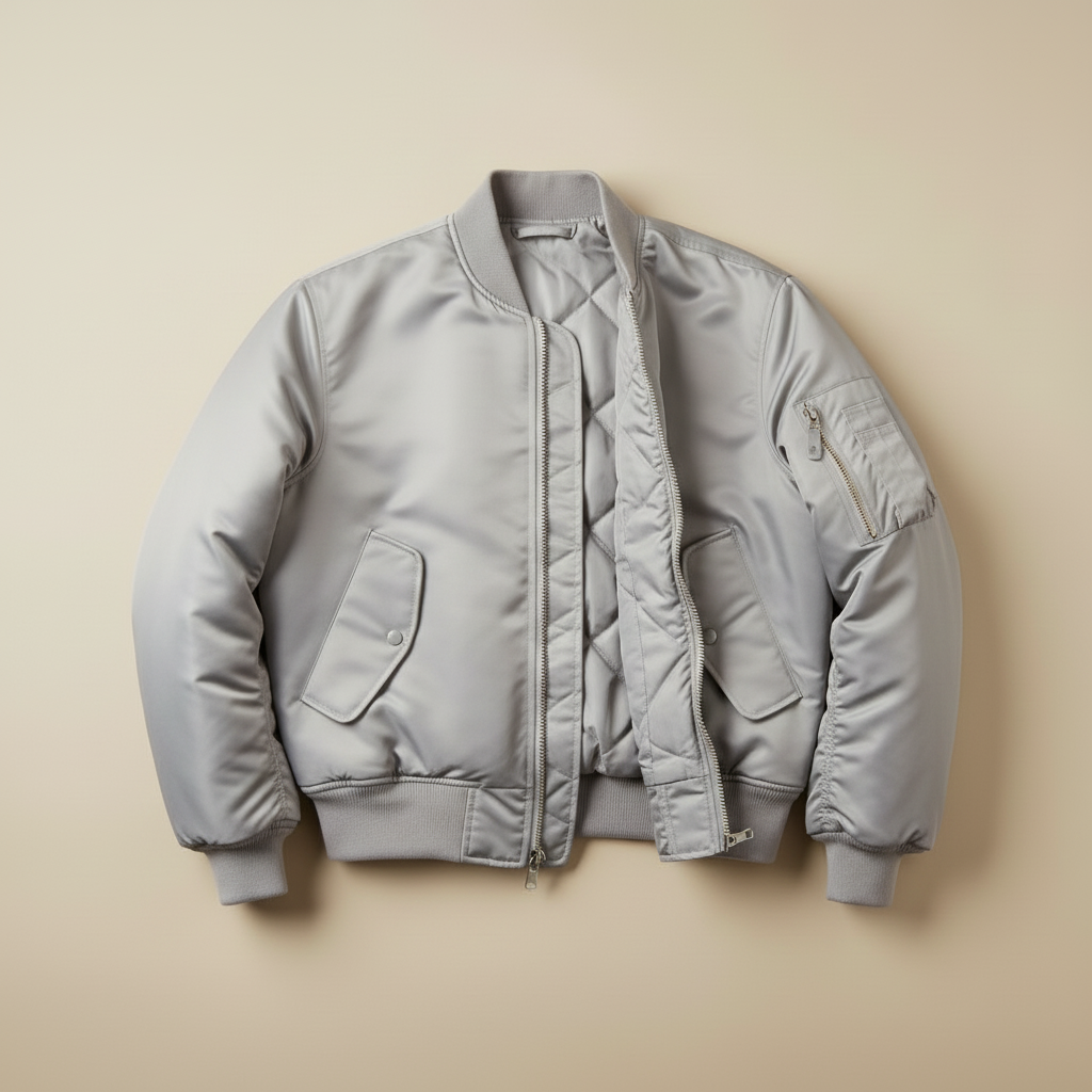 Light gray bomber jacket