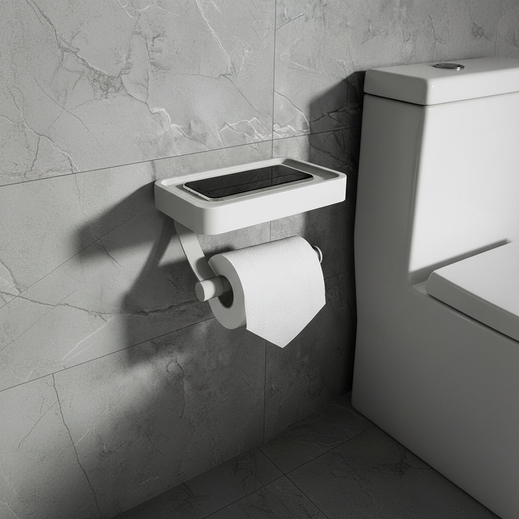 Mounted on dark gray wall