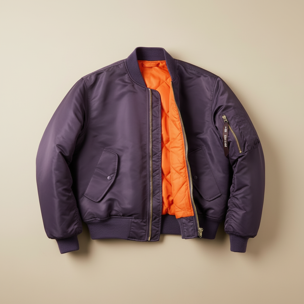 Purple bomber jacket