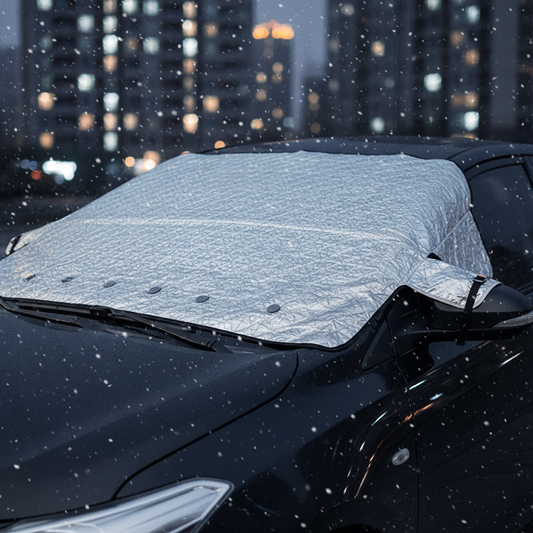 Windscreen cover close-up urban